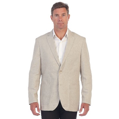 GIOBERTI Mens Linen Sports Coat Suit Jacket, Stone, Size 40 Regular — фото 2