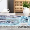 Abstract Washable Area Rug, Modern Low Pile Carpet, Non-Slip, Soft Distressed Neutral Rug for Living Room Bedroom Office Nursery - 3 of 4
