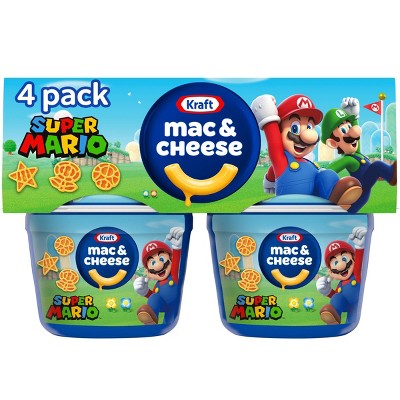 Kraft Super Mario Brothers Shaped Mac and Cheese Microwavable Cups  - 7.6oz/4ct