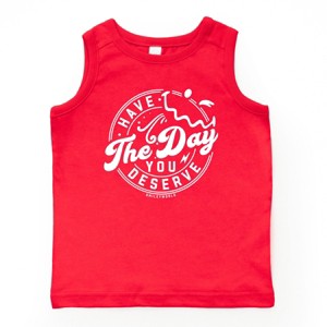 The Juniper Shop SmileyWorld Have The Day You Deserve Circle Youth Tank Top - 1 of 4