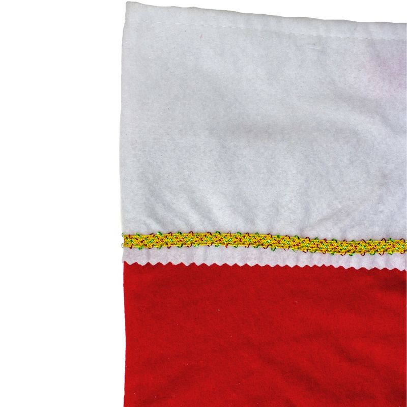 Northlight 19" Red and White Soild Christmas Stocking with Gold Glitter Pen, 2 of 4