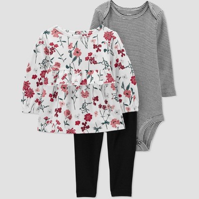 Carter's Just One You® Baby Girls' Holiday Floral Top & Bottom Set - 6M