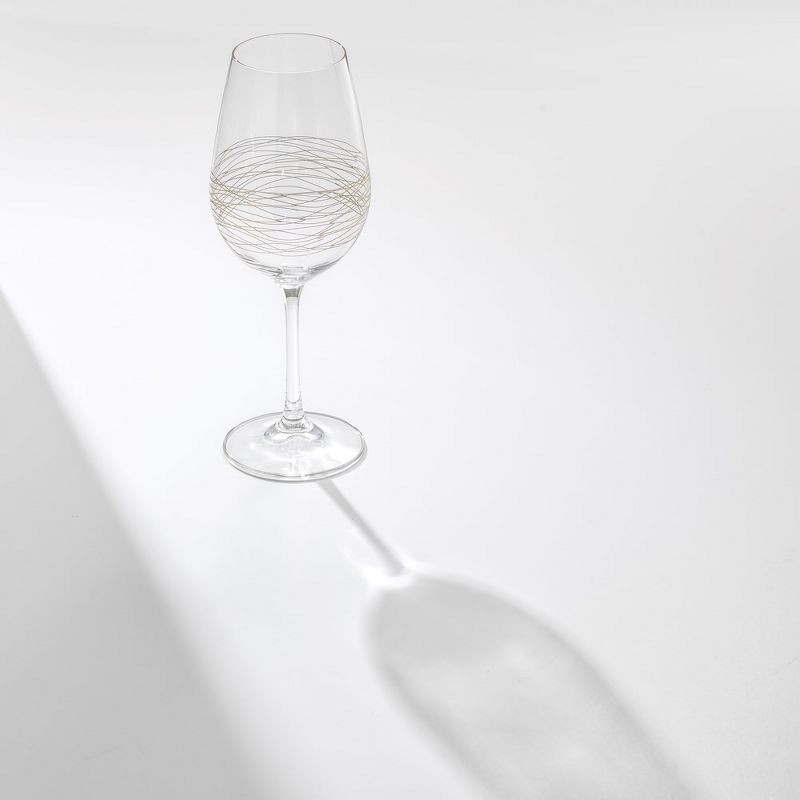 JoyJolt Golden Royale Crystal Red Wine Glasses - 17 oz - Set of 2 European Crystal Wine Glasses, 5 of 7