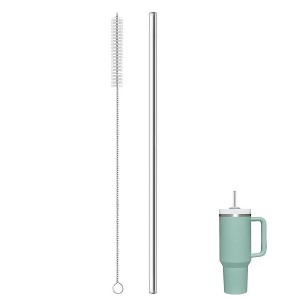 MaseiKar Reusable Straws with Cleaning Brush - Metal Straws Dishwasher Safe - Drinking Stainless Steel Straws - 1 of 4