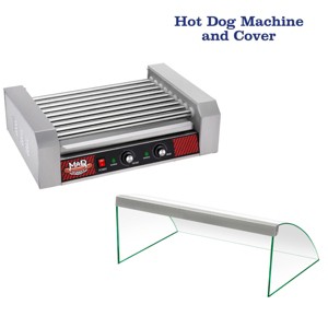 Great Northern Popcorn 9 Roller Hot Dog Machine with Tempered Glass Cover – Countertop Hot Dog Roller Makes Up to 24 Hotdogs, Brats, or Sausages - 1 of 4