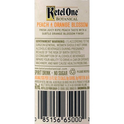 Ketel One Peach Orange Blossom Vodka - 50ml Bottle