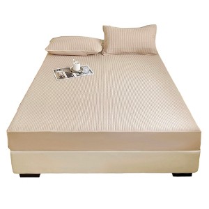 Unique Bargains Lattice Stitching Fitted Sheet 1 Pc - 1 of 4