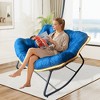 Lyngins Modern Indoor&Outdoor Leisure Wicker Rocking Chair with Padded Cushion,Larger Accent Royal Chair for Living Room,Garden - 3 of 4