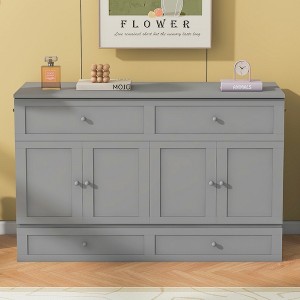Queen Size Murphy Bed with Large Drawers - 1 of 4