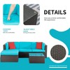Celebalcony 5 Piece Patio Conversation Set All Weather Wicker Rattan Patio Sofa Outdoor Sectional Seating Group With Cushions - 4 of 4