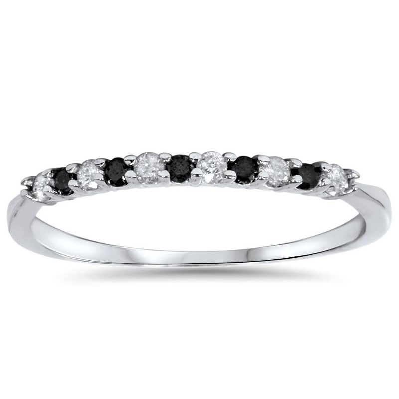 Pompeii3 1/4ct Black & White Diamond Wedding Anniversary Ring, 1 of 6