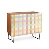 Gigi Rosado Pastel Plaid Walnut Credenza - Deny Designs - 2 of 3