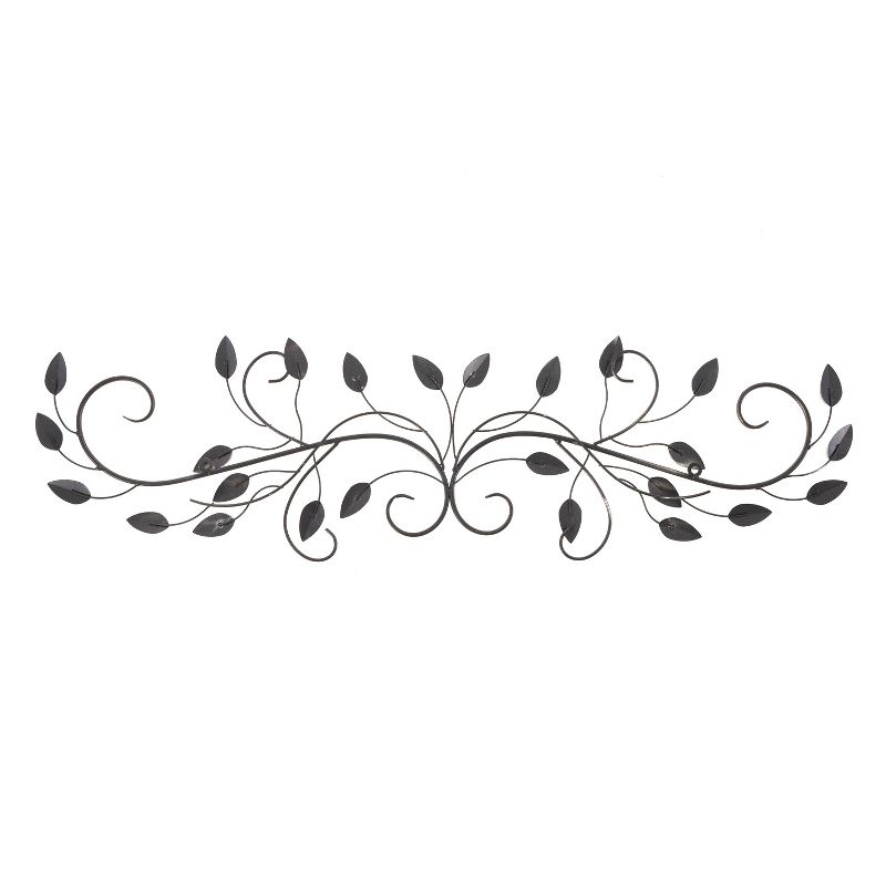 Stratton Home Decor SHD0065 Patina Scroll Leaf 40x10 Inch Metal Tree Branch & Leaves Wall Art Decoration for Bedroom, Bathroom, Living Room, Kitchen, 4 of 7