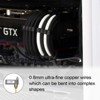 SilverStone Technology  SST-PP07E-PCIBW 6+2pin black-white sleeve extension cable 18AWG black cable comb x 4 - 3 of 4