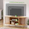 Brafabhome Oval Boho Natural Rope Woven TV Stand up to 60" TV, Modern Media Console Table with Storage Shelf, Entertainment Center for Living Room - 2 of 4
