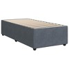 vidaXL Twin XL Bed Frame/Upholstered Bedstead - Modern Velvet Mattress Base in Dark Gray - 2 of 4