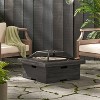 Bolton Outdoor Light Weight Concrete Fire Pit: Includes Screen & Poker - Christopher Knight Home - 3 of 4