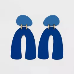 Abstract Arc Drop Earrings - Universal Thread™ Blue
