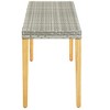 Patio Bench 31.5" Poly Rattan Gray - 3 of 4