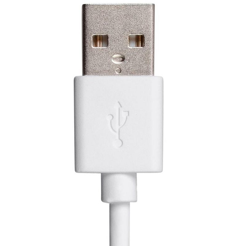 Monoprice MFi Certified USB to Micro USB + USB Type-C + Lightning 3 in 1 Charge & Sync Cable, 3ft White, 5 of 7