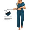 Ekouaer Women Maternity Nursing Pajama Set Breastfeeding Sleepwear Set Short Sleeve Top & Pants Postpartum Pajamas - 2 of 3