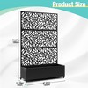 TOAOTBNBO Metal Privacy Screen with Leaf Pattern, Outdoor Planter Box with Wheels, Modern Outdoor Privacy Panels for Garden and Patio - 3 of 4