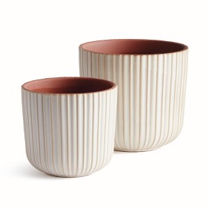 Plum & Post Tasha Flowerpot Planters Set of 2 - 1 of 3