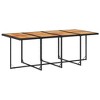 vidaXL Patio Dining Set 9 Piece Black Poly Rattan with Cushions - Foldable Chairs, Acacia Wood Tabletop - 4 of 4
