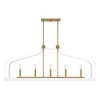 Savoy House Sheffield 5 - Light Chandelier in  White/Warm Brass - 3 of 4