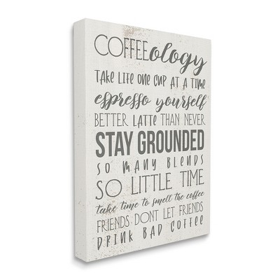 Stupell Industries Coffee-Ology Motivational Life Puns Kitchen Humor