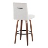 LumiSource Set of 2 Hank Barstools Walnut Wood Fabric/Black Metal - 4 of 4