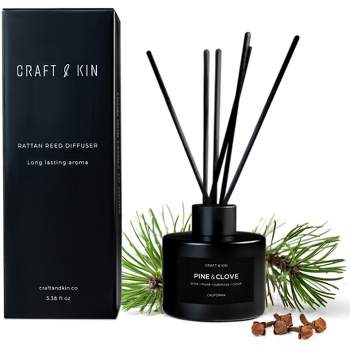 Craft & Kin Reed Diffuser Set For Home With Mahogany Teakwood​ Scent 