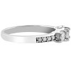 Pompeii3 1ct 3-stone Diamond Engagement Ring 14K White Gold - 4 of 4