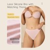Niidor Women's Invisible Strapless Bra Backless Sticky Bra Upgrade Magnetic Clasp Adhesive Bra New Craft Lace Silicone Bras with Thong Underwear - 3 of 4