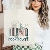 City Creek Prints Booktrovert Floral Canvas Tote Bag - 15x16 - Natural - 2 of 2