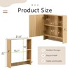 Dolonm Bathroom Mirror Cabinet Wall Mounted, Over Toilet Storage with 4 Compartments & Towel Rack, Waterproof MDF, Easy Install, Burly Wood - 4 of 4