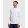 Men's White Long Sleeve Crew Neck T-Shirt - True Classic - 3 of 4
