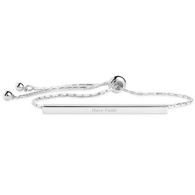 SHINE by Sterling Forever Inspirational Bar Slider Bracelet