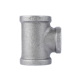 Pipe Decor 1 in. x 1 in. x 3/4 in. Black Reducing Tee - 1 of 4