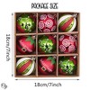 9pc Elf Theme Christmas Ornament Set, Baubles Green and Red| OrnamentallyYou - image 4 of 4