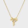 14K Gold Dipped Cubic Zirconia Rondelle Initial Necklace - A New Day™ Gold - 2 of 4