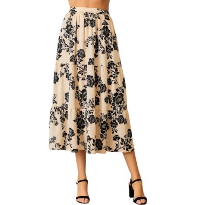 Women's Winter-Garden Satin Maxi Skirt - Polagram