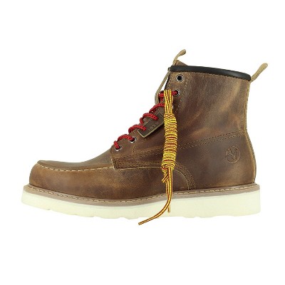 Berrendo 6' Moc Toe Work Boots for Men ' Wedge Steel Toe Boots ' Vibram EVA Outsole ' EH Rated