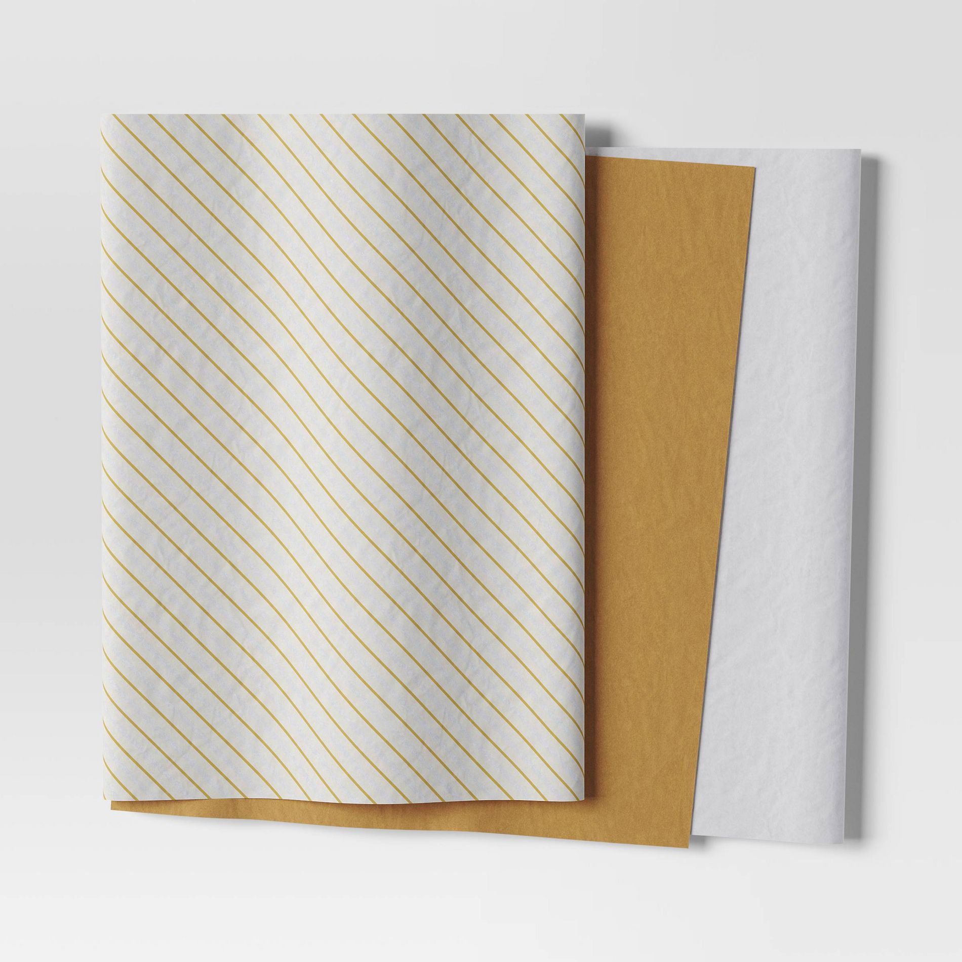 8ct Christmas Tissue Paper Gold/White - Wondershop™