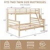 Kumasinova Bunk Bed with Thick Posts,Wood Bunk Bed with Ladder,High Guardrail for Kids Teens Bedroom,No Box Spring Needed - 3 of 4