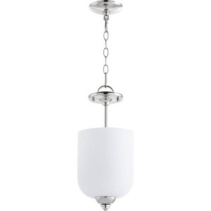 Quorum Lighting Richmond 3-Light Pendant, Polished Nickel, Glass, 8W x 17H, Dry Rated - 1 of 1