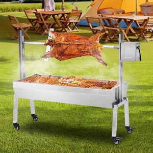 AMERLIFE Electric Rotisserie Grill Kit, 132 Lbs Capacity, Height-Adjustable Stainless Steel BBQ Roaster for Lamb Turkey Outdoor Camping - 1 of 4