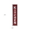 HomeRoots 37" X 8" Red and White Kitchen Metal Wall Decor - 3 of 4