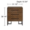 55 Downing Street Murph 31 1/2" Wide Charcoal and Wood 3-Drawer Dresser - 4 of 4