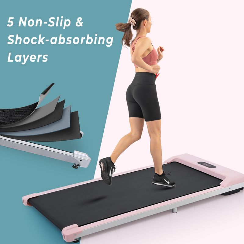2 in 1 Under Desk Electric Treadmill 2.5HP, with Bluetooth APP and speaker, Remote Control, Display, Walking Jogging Running Machine-ModernLuxe, 3 of 17